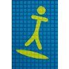 detail prolisování protiskluzové pěny na paddleboardu